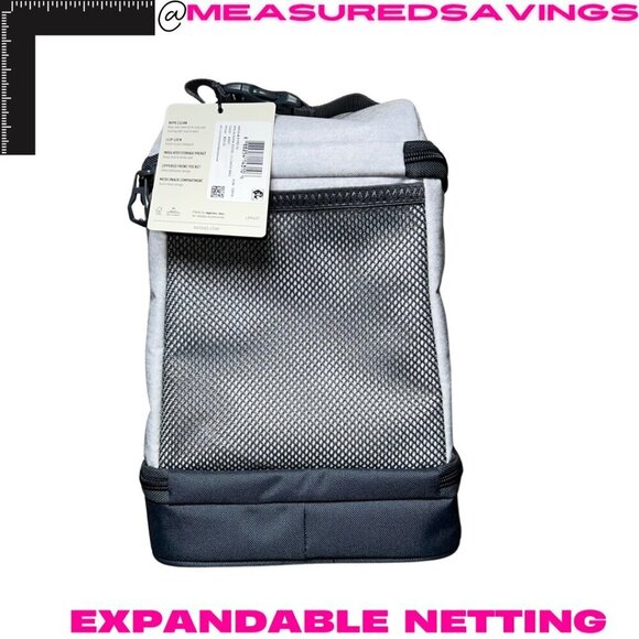Adidas [NWT] Excel 2 Unisex Insulated Grey Lunch Bag - Clip to Backpack - Picture 5 of 11